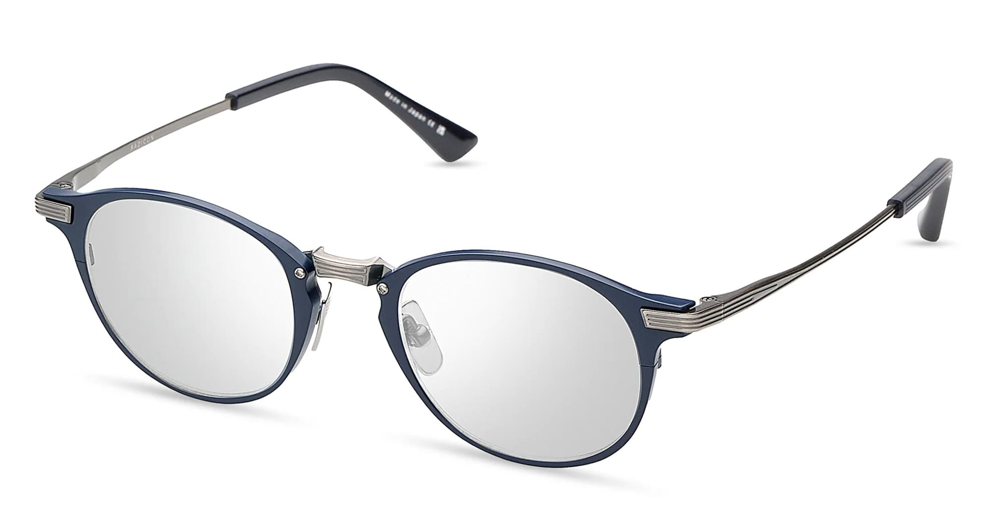 Ottica Mondello Roma - DITA - DTX166-A-03 - RADICON- MATTE NAVY / ANTIQUE SILVER - Titanium - shape Panto - blue,  silver - EYEWEAR - EYEGLASSES - Unisex,Uomo,Donna,Women,Men - lens Clear - Made In Japan