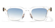 Ottica Mondello Roma - John Dalia - P16-C190-47 - PROJECT 16 (47) -  C190 Crystal / Yellow Gold - Acetate - shape Squared - transparent, gold - EYEWEAR - SUNGLASSES - Unisex,Uomo,Donna,Women,Men - lens Blue - Made In France