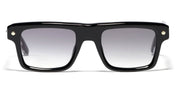 Ottica Mondello Roma - John Dalia - P18-C600-51 - PROJECT 18 (51) -  C600 Shiny Black / Yellow Gold - Acetate - shape Squared - Black, gold - EYEWEAR - SUNGLASSES - Unisex,Uomo,Donna,Women,Men - lens Grey - Made In France