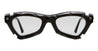 Ottica Mondello Roma - Kuboraum - KRS0J7BM00HO252F - MASK J7 BM - MATTE BLACK - Acetate - shape Oval - Black - EYEWEAR - SUNGLASSES - Unisex,Uomo,Donna,Women,Men - lens light grey - Made In Italy