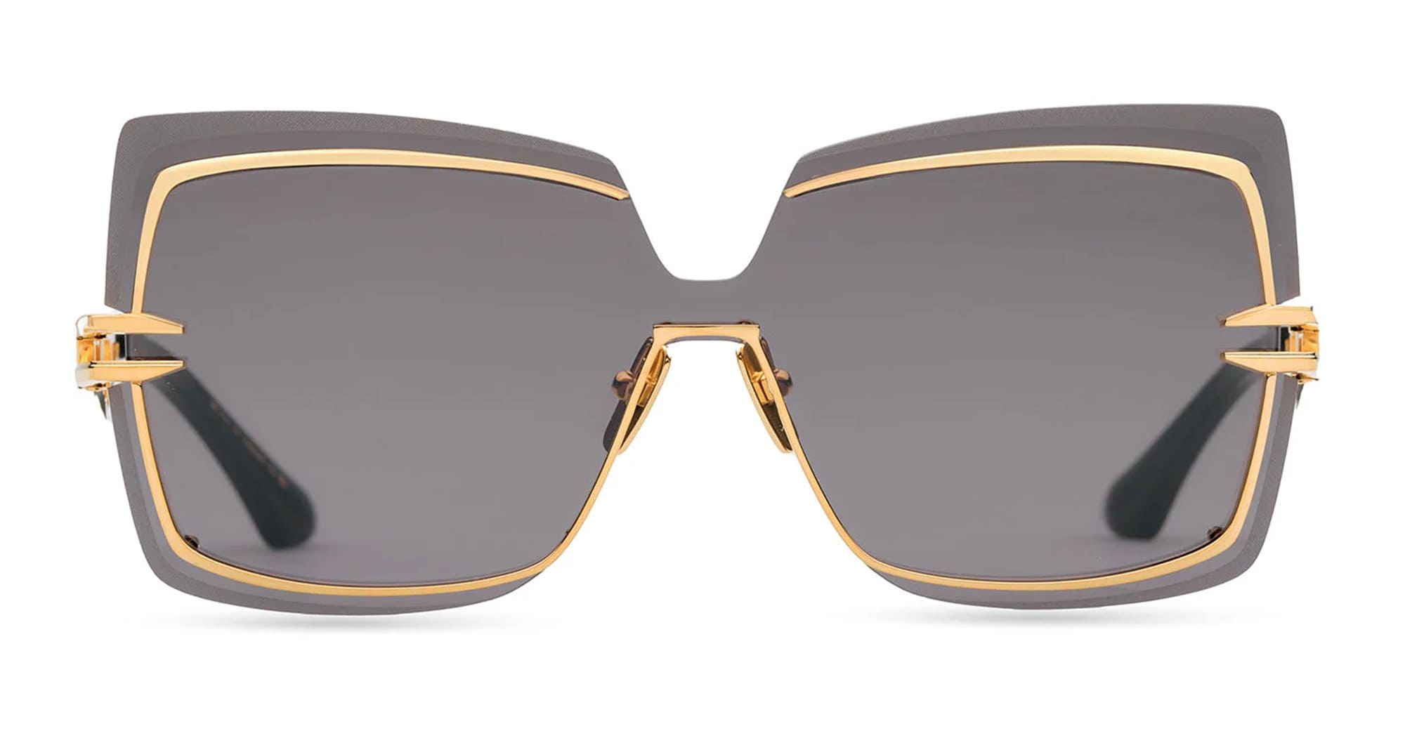 Ottica Mondello Roma - DITA - DTS440-A-01 - BROKYN -  YELLOW GOLD - Titanium - shape Butterfly - Gold - EYEWEAR - SUNGLASSES - Donna,Women - lens Grey - Made In Japan