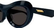 Ottica Mondello Roma - Bottega Veneta - BV1284S-001 - BV1284S-001 - BLUE - Acetate - shape Oval - blue - EYEWEAR - SUNGLASSES - Donna,Women - lens Grey - Made In Japan