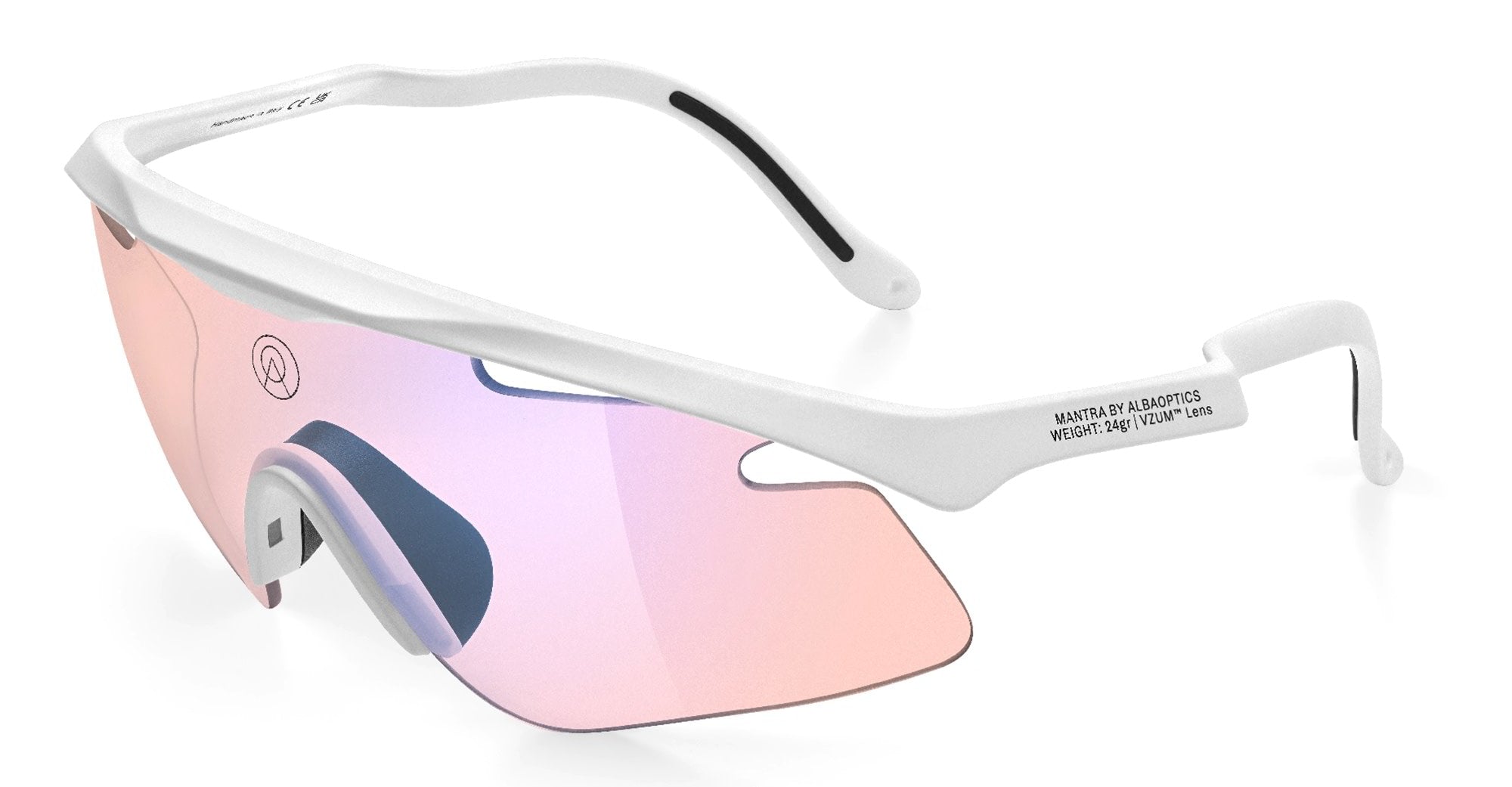 Ottica Mondello Roma - Alba Optics - 8050054514055 - MANTRA - WHITE / VZUM F-LENS FLM - Tr90 - shape Mask - White - EYEWEAR - SUNGLASSES - Unisex,Uomo,Donna,Women,Men - lens purple - Made In Italy