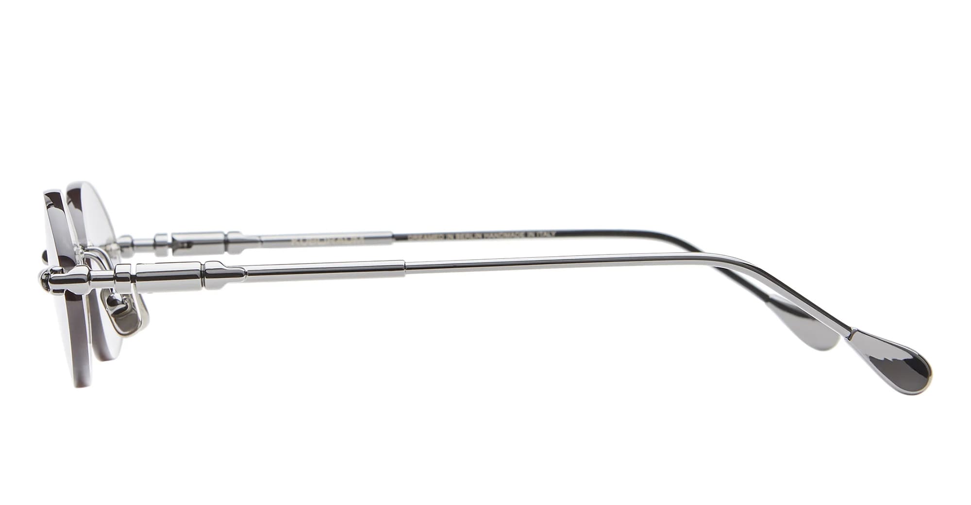 Ottica Mondello Roma - Kuboraum - KRSH62RH0000004G - MASK H62 RH - RUTHENIUM - Metal - shape Oval - Ruthenium - EYEWEAR - SUNGLASSES - Unisex,Uomo,Donna,Women,Men - lens light grey - Made In Italy