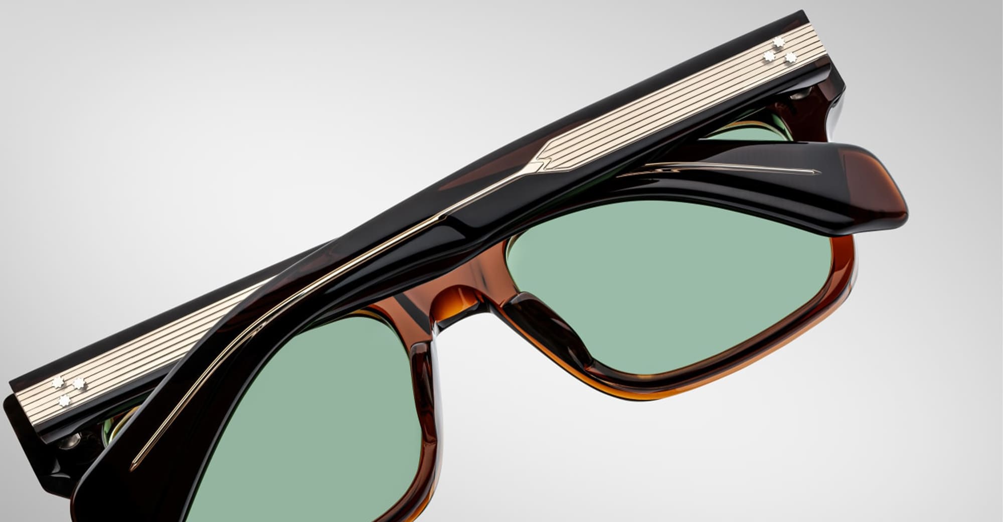 Ottica Mondello Roma - Jacques Marie Mage - JMMTR-13W - TORINO - ZOLTAR - Acetate - shape Squared - brown - EYEWEAR - SUNGLASSES - Uomo,Men - lens Green - Made In Japan