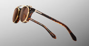 Ottica Mondello Roma - Jacques Marie Mage - JMMDYCP-40 - DEMONCEY CLIP ON - GOLD - Titanium - shape Round - Gold - EYEWEAR - SUNGLASSES - Unisex,Uomo,Donna,Women,Men - lens Brown - Made In Japan