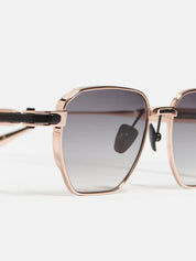 Ottica Mondello Roma - John Dalia - RICHY-C415 - RICHY - C415 ROSE GOLD / CARBON EFFECT - Metal - shape Panto - gold, black - EYEWEAR - SUNGLASSES - Unisex,Uomo,Donna,Women,Men - lens Gradient grey - Made In France