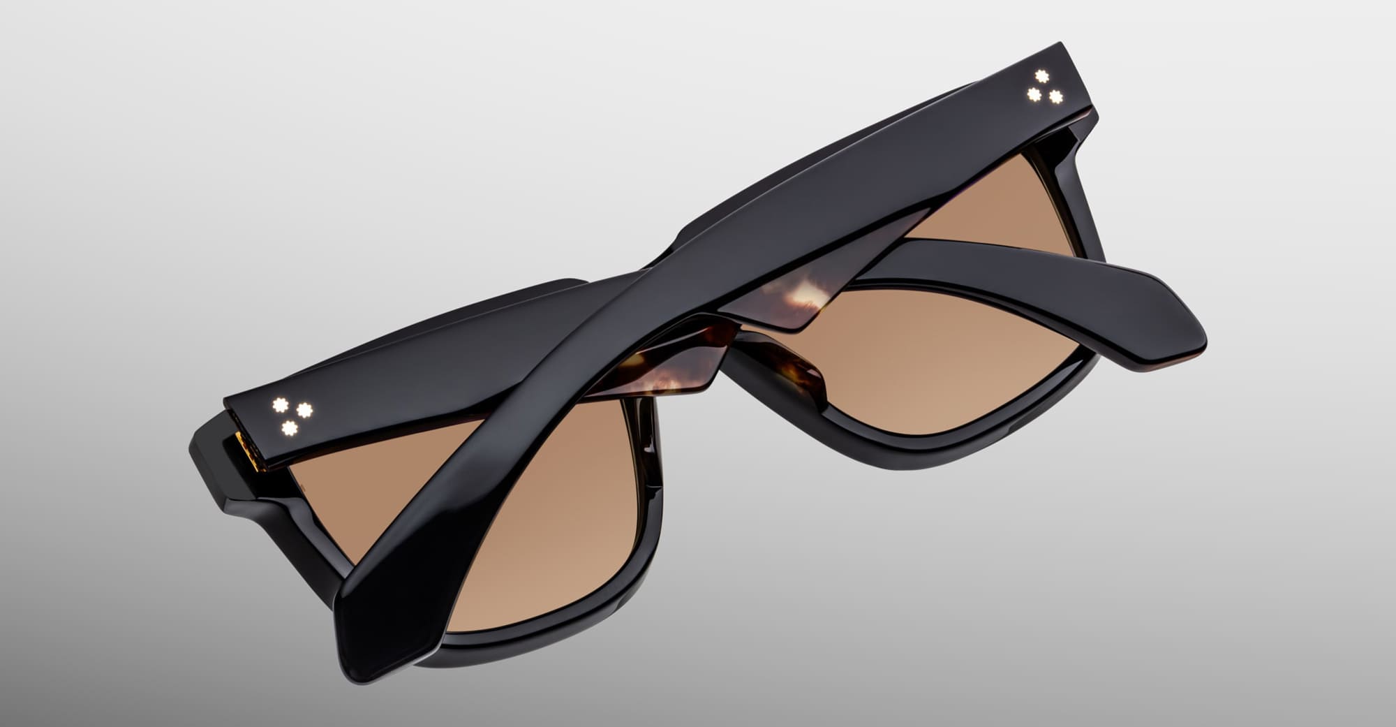 Ottica Mondello Roma - Jacques Marie Mage - JMMHYS-15A - HYANNIS - NOIR 15 - Acetate - shape Rectangular - Black - EYEWEAR - SUNGLASSES - Unisex,Uomo,Donna,Women,Men - lens brass - Made In Japan