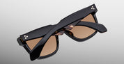 Ottica Mondello Roma - Jacques Marie Mage - JMMHYS-15A - HYANNIS - NOIR 15 - Acetate - shape Rectangular - Black - EYEWEAR - SUNGLASSES - Unisex,Uomo,Donna,Women,Men - lens brass - Made In Japan