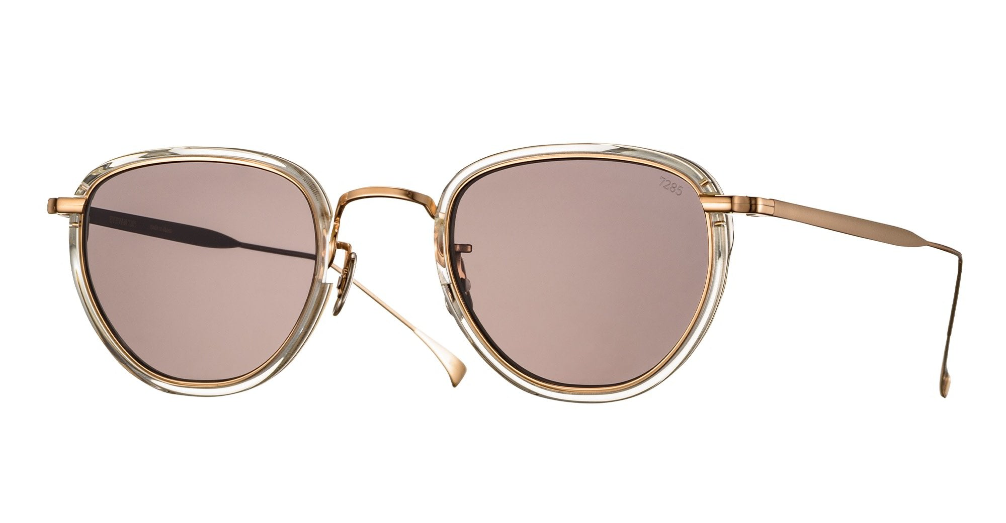  BROWN LENS - Titanium - shape  - Gold - EYEWEAR - SUNGLASSES - Unisex,Uomo,Donna,Women,Men - lens  - Made In Japan