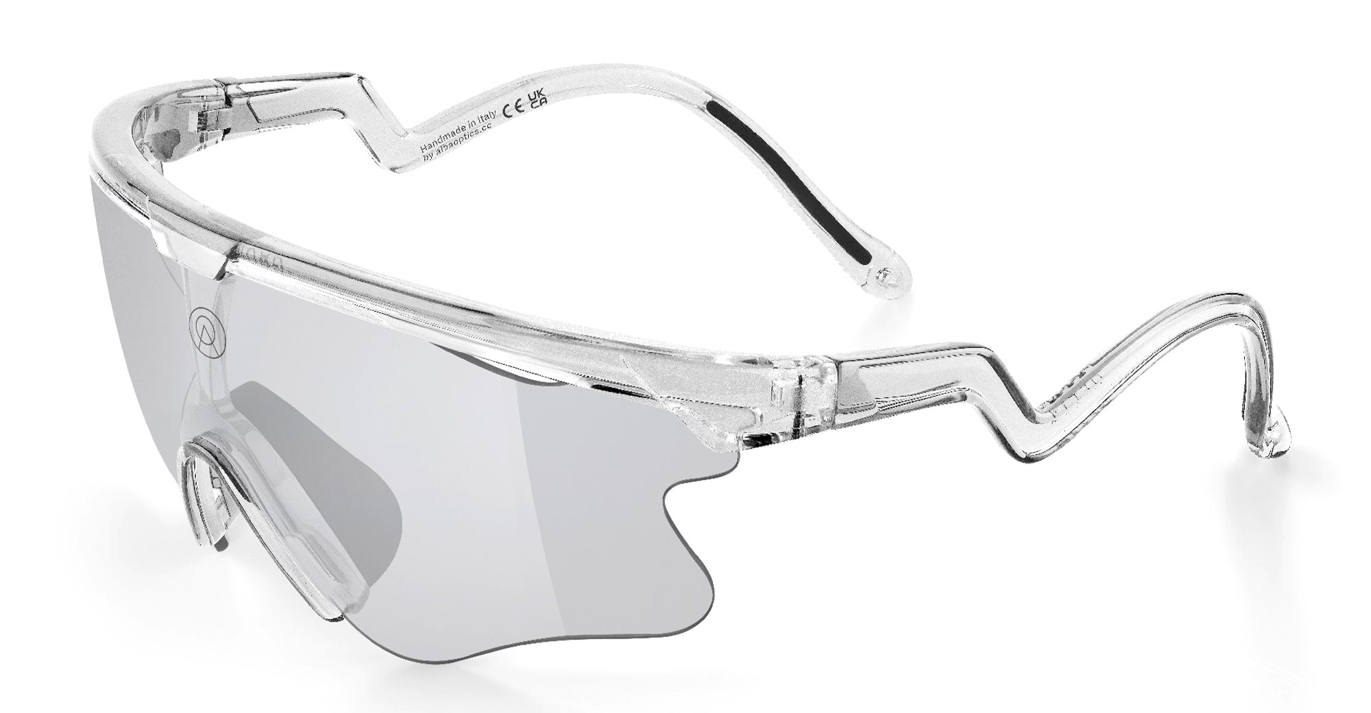  VZUM SUPER ALU - Tr90 - shape Mask - transparent - EYEWEAR - SUNGLASSES - Unisex,Uomo,Donna,Women,Men - lens Grey - Made In Italy