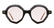 Ottica Mondello Roma - Kuboraum - KRSP18BMT000002P - MASK P18 BMT- BLACK MATTE - Acetate - shape Round - Black - EYEWEAR - SUNGLASSES - Unisex,Uomo,Donna,Women,Men - lens Pink - Made In Italy