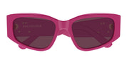 Ottica Mondello Roma - Balenciaga - BB0475S-004 - BB0475S-004 - FUCHSIA / ASIAN SMART FITTING - Acetate - shape Cat-eye - Black - EYEWEAR - SUNGLASSES - Unisex,Uomo,Donna,Women,Men - lens violet - Made In Italy