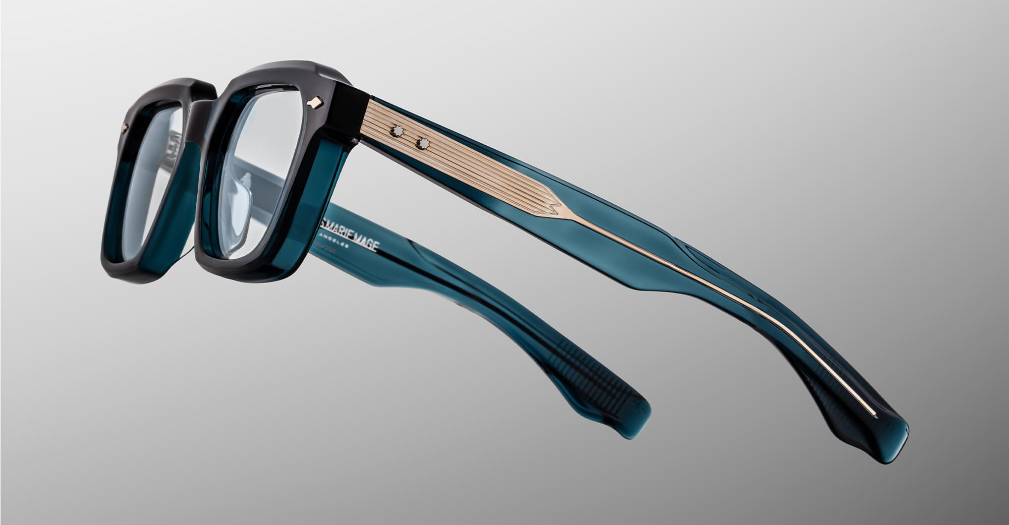 Ottica Mondello Roma - Jacques Marie Mage - JMMPTRX-9F - TOMLIN - INDIGO RX - Acetate - shape Squared - blue - EYEWEAR - EYEGLASSES - Unisex,Uomo,Donna,Women,Men - lens Clear - Made In Japan