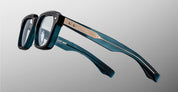 Ottica Mondello Roma - Jacques Marie Mage - JMMPTRX-9F - TOMLIN - INDIGO RX - Acetate - shape Squared - blue - EYEWEAR - EYEGLASSES - Unisex,Uomo,Donna,Women,Men - lens Clear - Made In Japan
