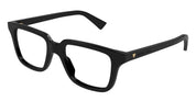 Ottica Mondello Roma - Bottega Veneta - BV1365O-005 - BV1365O-005 - BLACK RX - Metal - shape Squared - Black - EYEWEAR - EYEGLASSES - Unisex,Uomo,Donna,Women,Men - lens Clear - Made In Japan