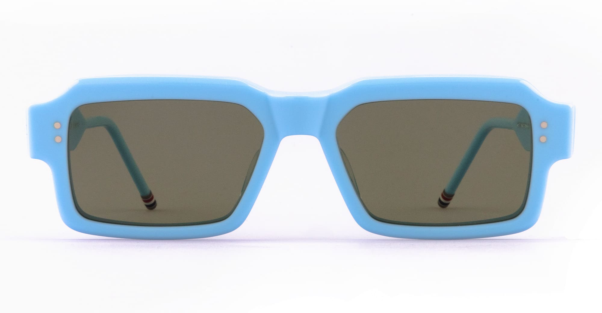 Ottica Mondello Roma - Thom Browne - UES924A-G0002-451-56 - RECTANGULAR - LIGHT BLUE - Acetate - shape Rectangular - blue - EYEWEAR - SUNGLASSES - Unisex,Uomo,Donna,Women,Men - lens Brown - Made In Japan
