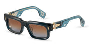 Ottica Mondello Roma - T HENRI - SPCU2 - SUPERLEGGERA - DEEP BLUE II - Acetate, titanium - shape Rectangular - blue - EYEWEAR - SUNGLASSES - Unisex,Uomo,Donna,Women,Men - lens Gradient brown - Made In Japan