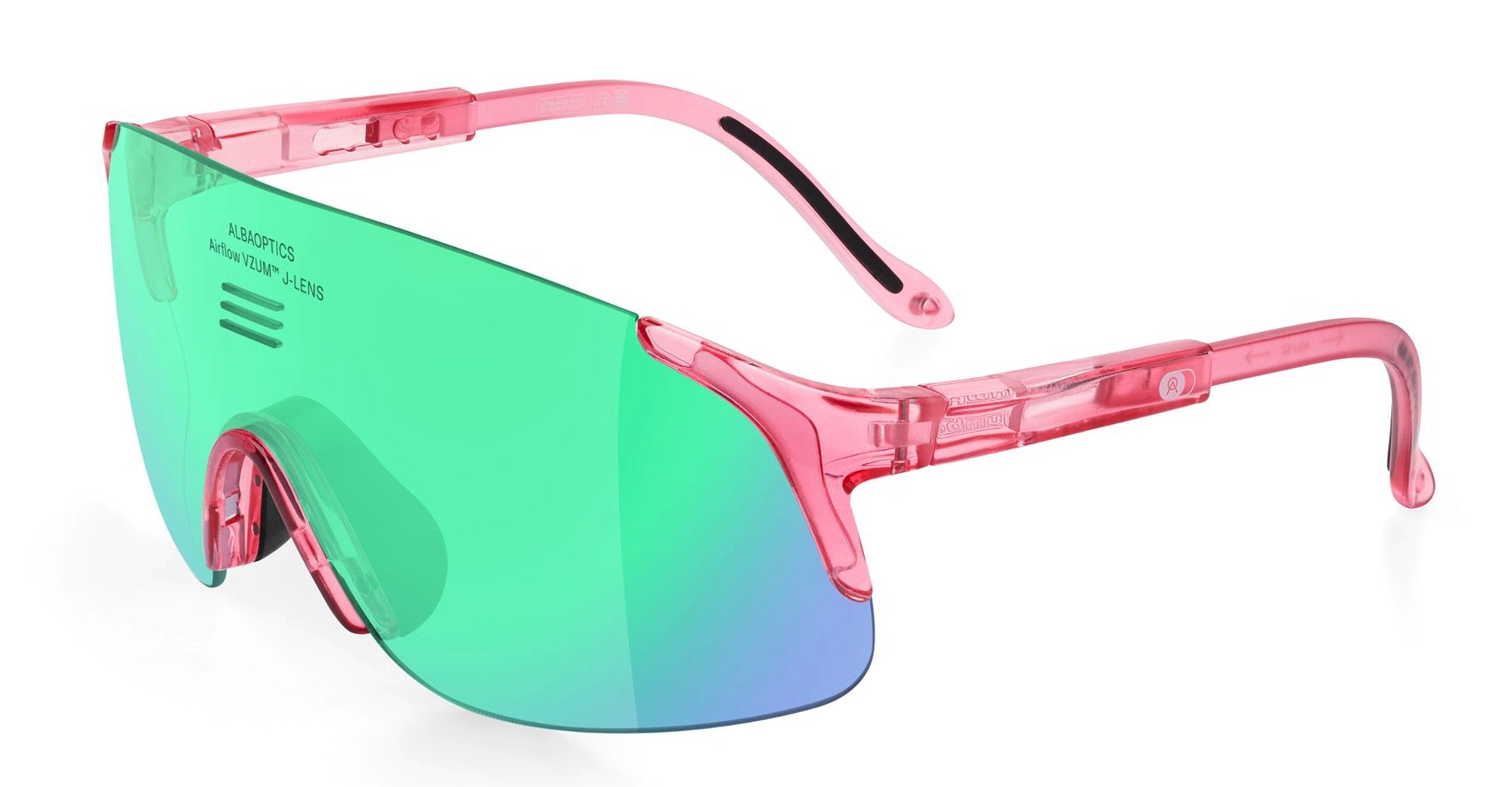 Ottica Mondello Roma - Alba Optics - 8050054518169 - JUMBO - CHERRY GLOSSY / VZUM F-LENS BTL - Tr90 - shape Mask - fuchsia - EYEWEAR - SUNGLASSES - Unisex,Uomo,Donna,Women,Men - lens blue green - Made In Italy