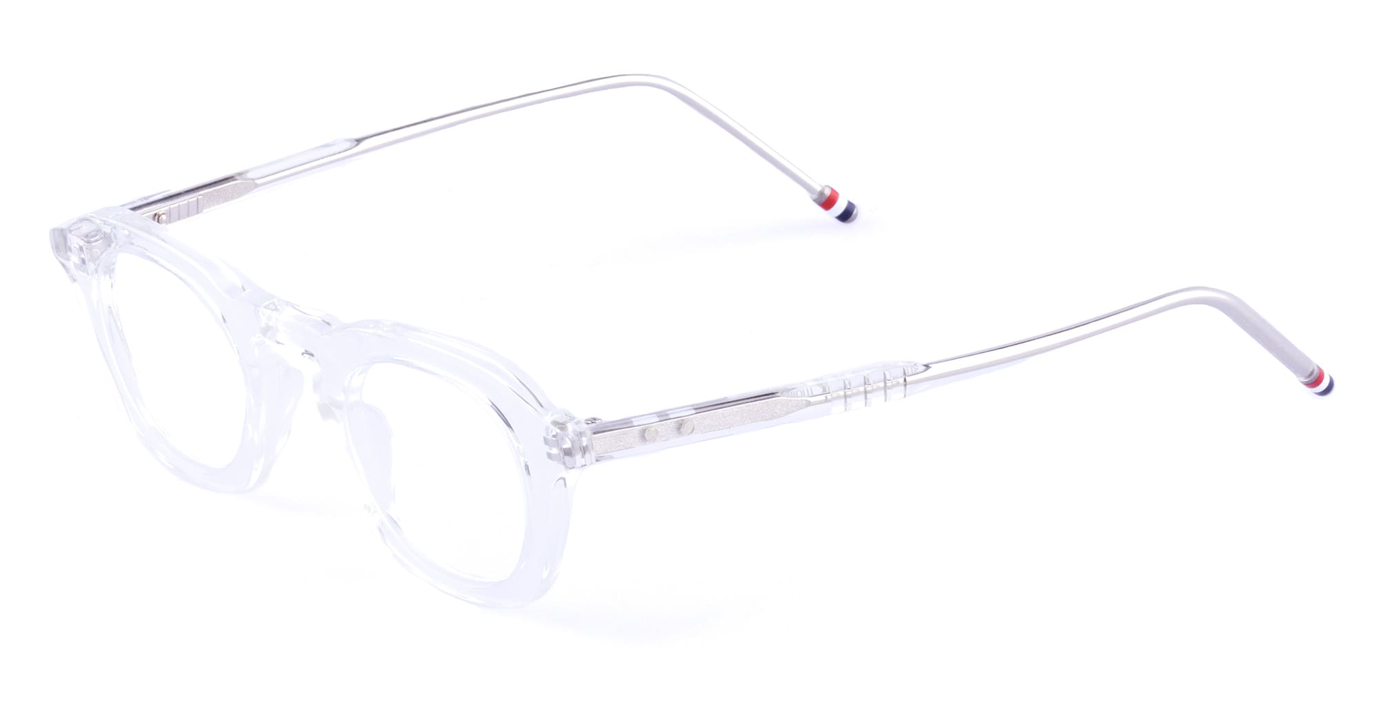 Ottica Mondello Roma - Thom Browne - UEO414A-G0002-000-39 - OVAL - TRANSPARENT RX - Acetate - shape Oval - transparent - EYEWEAR - EYEGLASSES - Uomo,Men - lens Clear - Made In Japan
