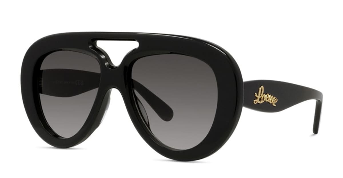 Ottica Mondello Roma - Loewe - LW40144U5501B - LW40144U - BLACK - Acetate - shape Round - Black - EYEWEAR - SUNGLASSES - Donna,Women - lens Gradient grey - Made In Italy
