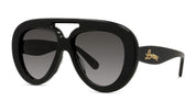 Ottica Mondello Roma - Loewe - LW40144U5501B - LW40144U - BLACK - Acetate - shape Round - Black - EYEWEAR - SUNGLASSES - Donna,Women - lens Gradient grey - Made In Italy