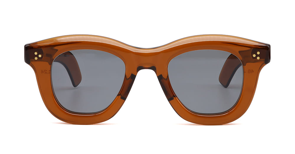 Ottica Mondello Roma - Max Pittion - MXPL-003H - CASSE - FRENCH BEER DARK / LIGHT GREY LENS - Acetate - shape Wellington - brown - EYEWEAR - SUNGLASSES - Unisex,Uomo,Donna,Women,Men - lens light grey - Made In Japan