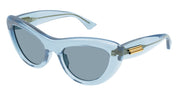 Ottica Mondello Roma - Bottega Veneta - BV1282S-003 - BV1282S-003 - LIGHT BLUE - Acetate - shape Cat-eye - Havana - EYEWEAR - SUNGLASSES - Donna,Women - lens Blue - Made In Japan
