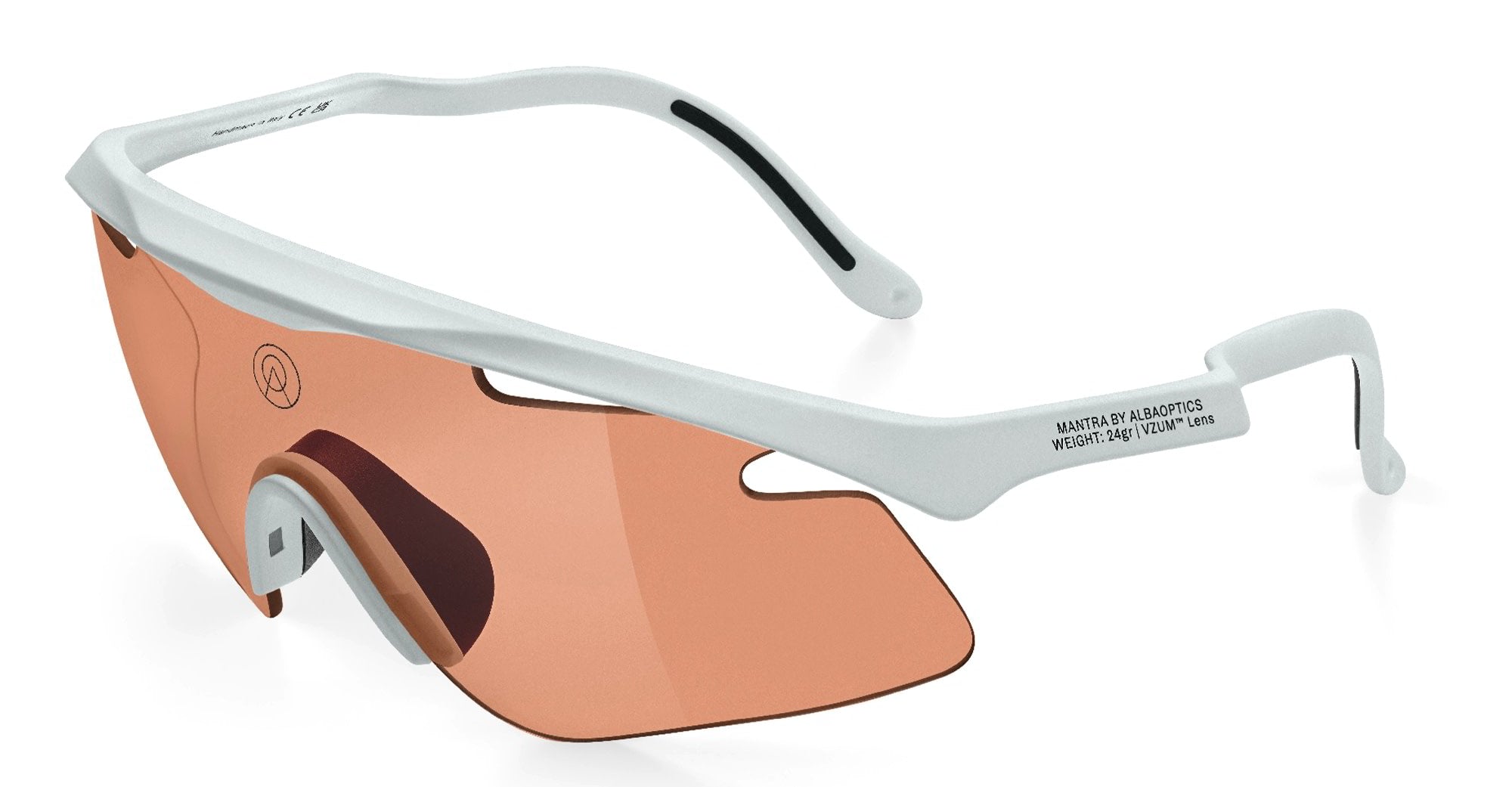  VZUM SALMON - Tr90 - shape Mask - grey - EYEWEAR - SUNGLASSES - Unisex,Uomo,Donna,Women,Men - lens Pink - Made In Italy