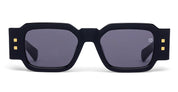 Ottica Mondello Roma - Balmain - BPS-191A-52 - OLIVIER-III - Black / 18k Gold - Acetate - shape Rectangular - Black, gold - EYEWEAR - SUNGLASSES - Unisex,Uomo,Donna,Women,Men - lens Grey - Made In Japan