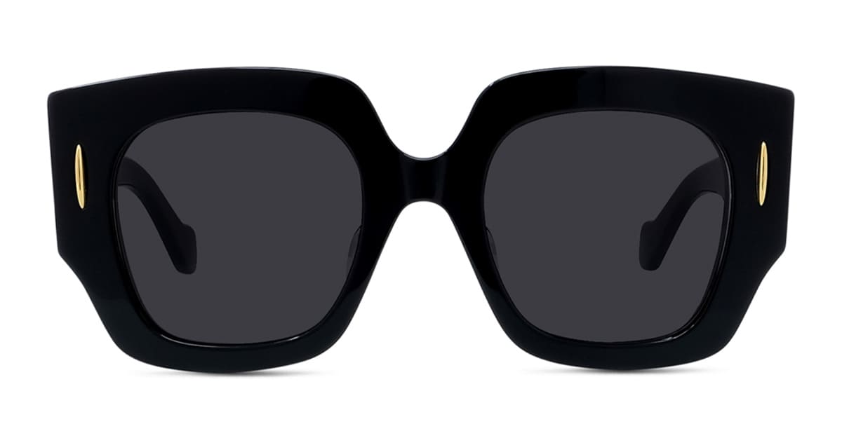Ottica Mondello Roma - Loewe - LW40129U5001A - LW40129U - SHINY BLACK  - Acetate - shape Squared - blue - EYEWEAR - SUNGLASSES - Donna,Women - lens Grey - Made In Italy