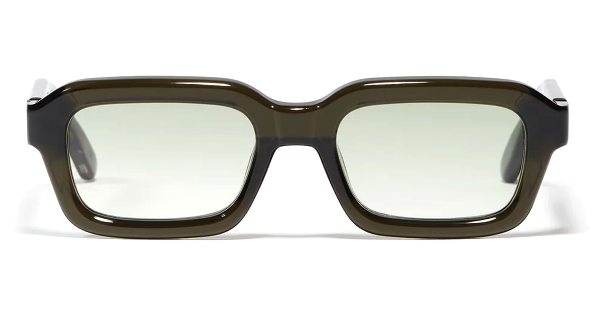Ottica Mondello Roma - John Dalia - P15-C163 - PROJECT 15 -  C163 Olive Translucid / Yellow Gold - Acetate - shape Rectangular - green, gold - EYEWEAR - SUNGLASSES - Unisex,Uomo,Donna,Women,Men - lens Gradient green - Made In France