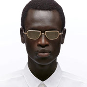 Ottica Mondello Roma - Kuboraum - KRSZ28GD000000BF - MASK Z28 GD - GOLD  - metal, acetate - shape Oval - Gold - EYEWEAR - SUNGLASSES - Unisex,Uomo,Donna,Women,Men - lens Brown - Made In Italy