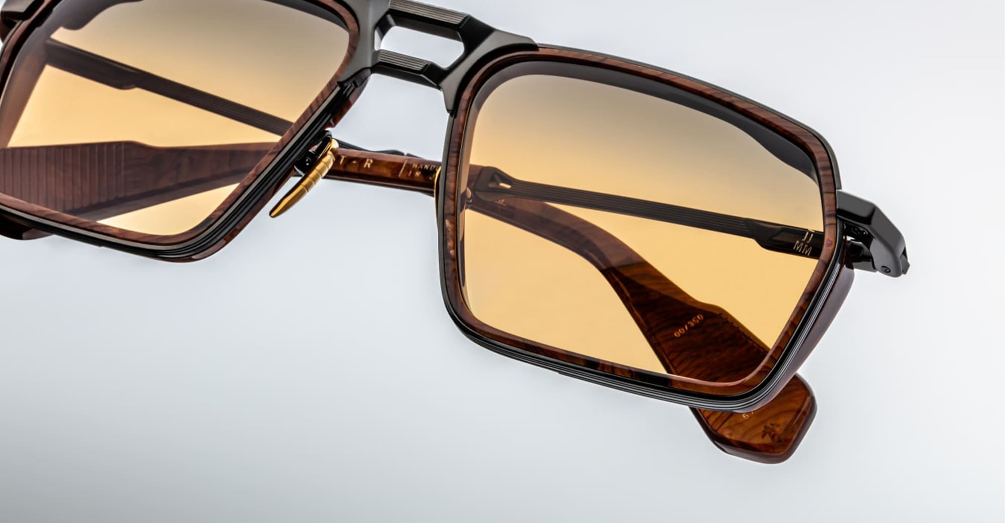 Ottica Mondello Roma - Jacques Marie Mage - JMMGTR-16F - GT-R - BOA - titanium, acetate - shape Navigator - black, brown - EYEWEAR - SUNGLASSES - Uomo,Men - lens Gradient brown - Made In Japan