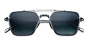 Ottica Mondello Roma - Jacques Marie Mage - JMMCMD-P3 - COMMODORE - PACIFIC - Titanium - shape Squared - Silver - EYEWEAR - SUNGLASSES - Unisex,Uomo,Donna,Women,Men - lens Gradient blue - Made In Japan