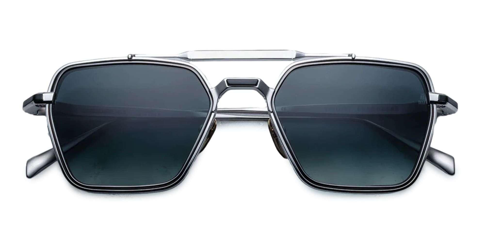 Ottica Mondello Roma - Jacques Marie Mage - JMMCMD-P3 - COMMODORE - PACIFIC - Titanium - shape Squared - Silver - EYEWEAR - SUNGLASSES - Unisex,Uomo,Donna,Women,Men - lens Gradient blue - Made In Japan