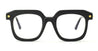 Ottica Mondello Roma - Kuboraum - KRO0J8BM000000OP - MASK J8 - BLACK MATTE RX - Acetate - shape Squared - Black - EYEWEAR - EYEGLASSES - Unisex,Uomo,Donna,Women,Men - lens Clear - Made In Italy