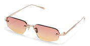 Ottica Mondello Roma - Akoni - AKS-536C-53 - JUNO-THREE - BRUSHED GOLD - Titanium - shape Geometric - Gold - EYEWEAR - SUNGLASSES - Unisex,Uomo,Donna,Women,Men - lens amber - Made In Japan