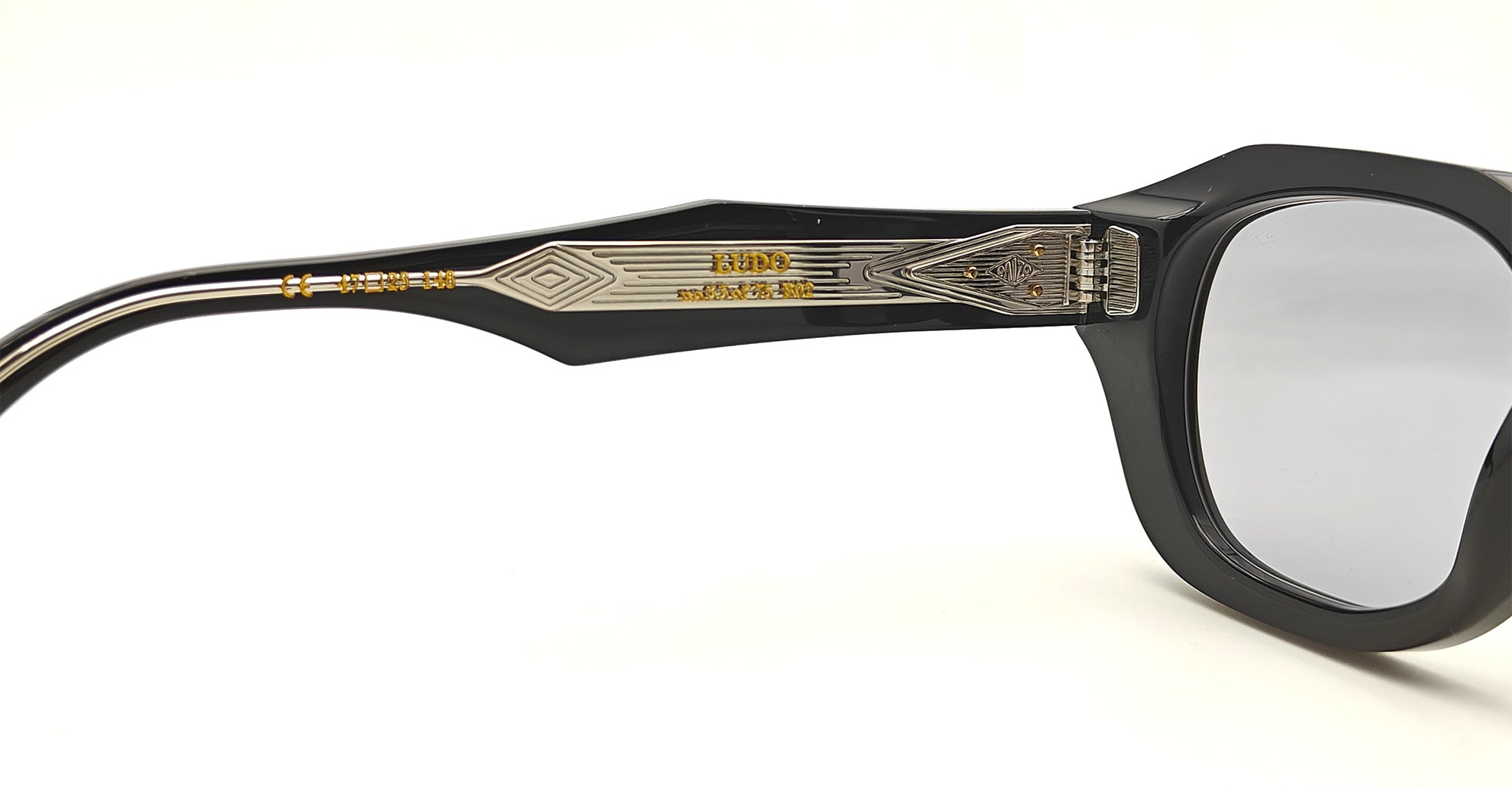 Ottica Mondello Roma - Daizo - A-SD0001-B1-C02 - LUDO - black / grey cloud lens - Acetate - shape Round - Black - EYEWEAR - SUNGLASSES - Unisex,Uomo,Donna,Women,Men - lens Grey - Made In Japan