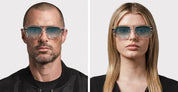Ottica Mondello Roma - DITA - DTS466-A-02 - HYPHER-1183 - CRYSTAL CLEAR / ANTIQUE SILVER - Titanium - shape Rectangular - crystal, silver - EYEWEAR - SUNGLASSES - Unisex,Uomo,Donna,Women,Men - lens Gradient blue - Made In Japan