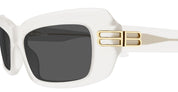 Ottica Mondello Roma - Balenciaga - BB0432S-003 - BB0432S-003 - WHITE - Recycled acetate - shape Rectangular - White - EYEWEAR - SUNGLASSES - Donna,Women - lens Grey - Made In Japan