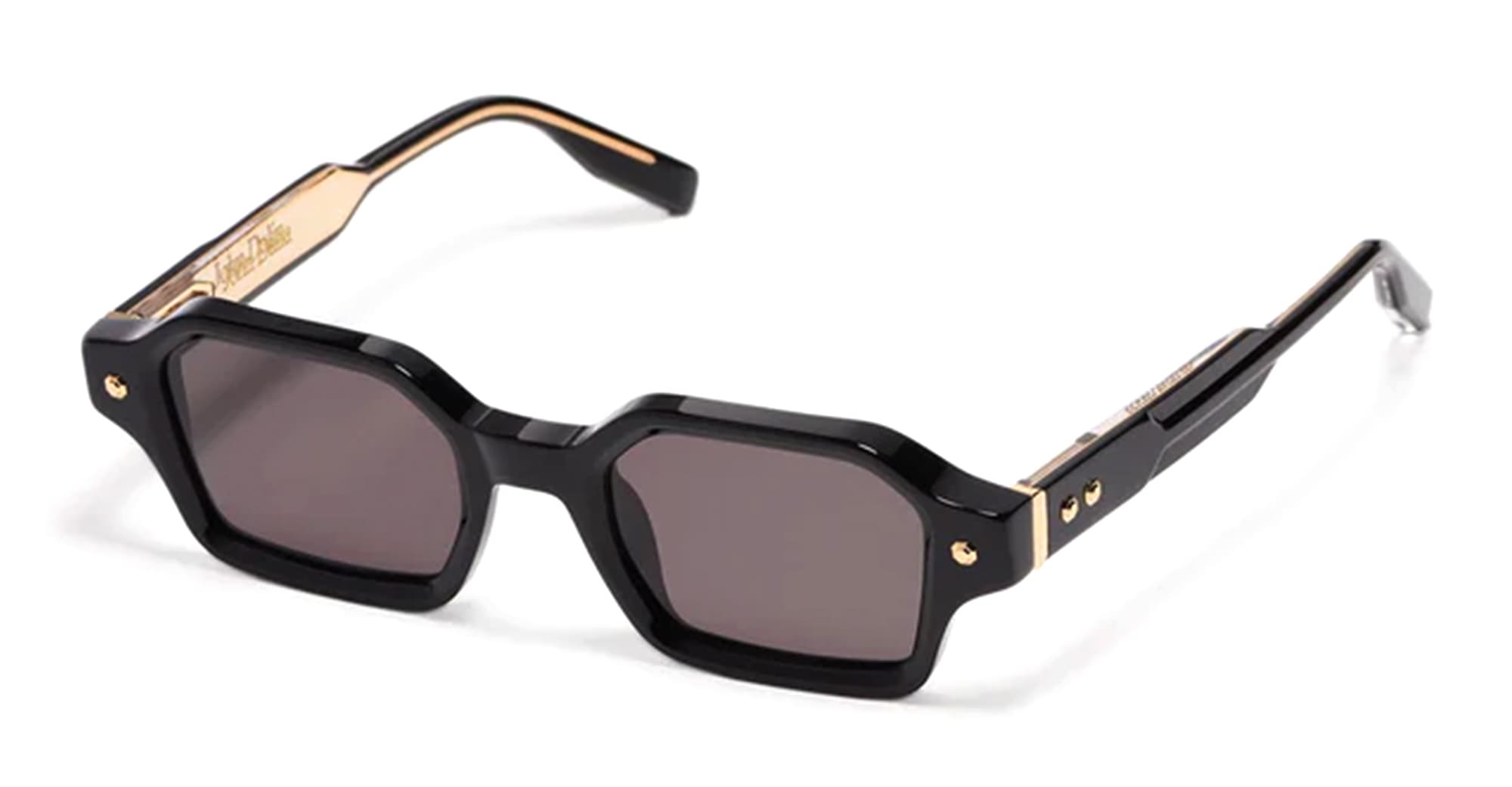 Ottica Mondello Roma - John Dalia - P09-C102 - PROJECT 09 - C102 Shiny Black / Yellow Gold - Acetate - shape  - Black, gold - EYEWEAR - SUNGLASSES - Unisex,Uomo,Donna,Women,Men - lens  - Made In France