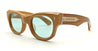 Ottica Mondello Roma - Jacques Marie Mage - JMMTE-80 - LAST FRONTIER V - TRUCKEE - TOBACCO - acetate, silver - shape Cat-eye - brown - EYEWEAR - SUNGLASSES - Donna,Women - lens light blue - Made In Japan