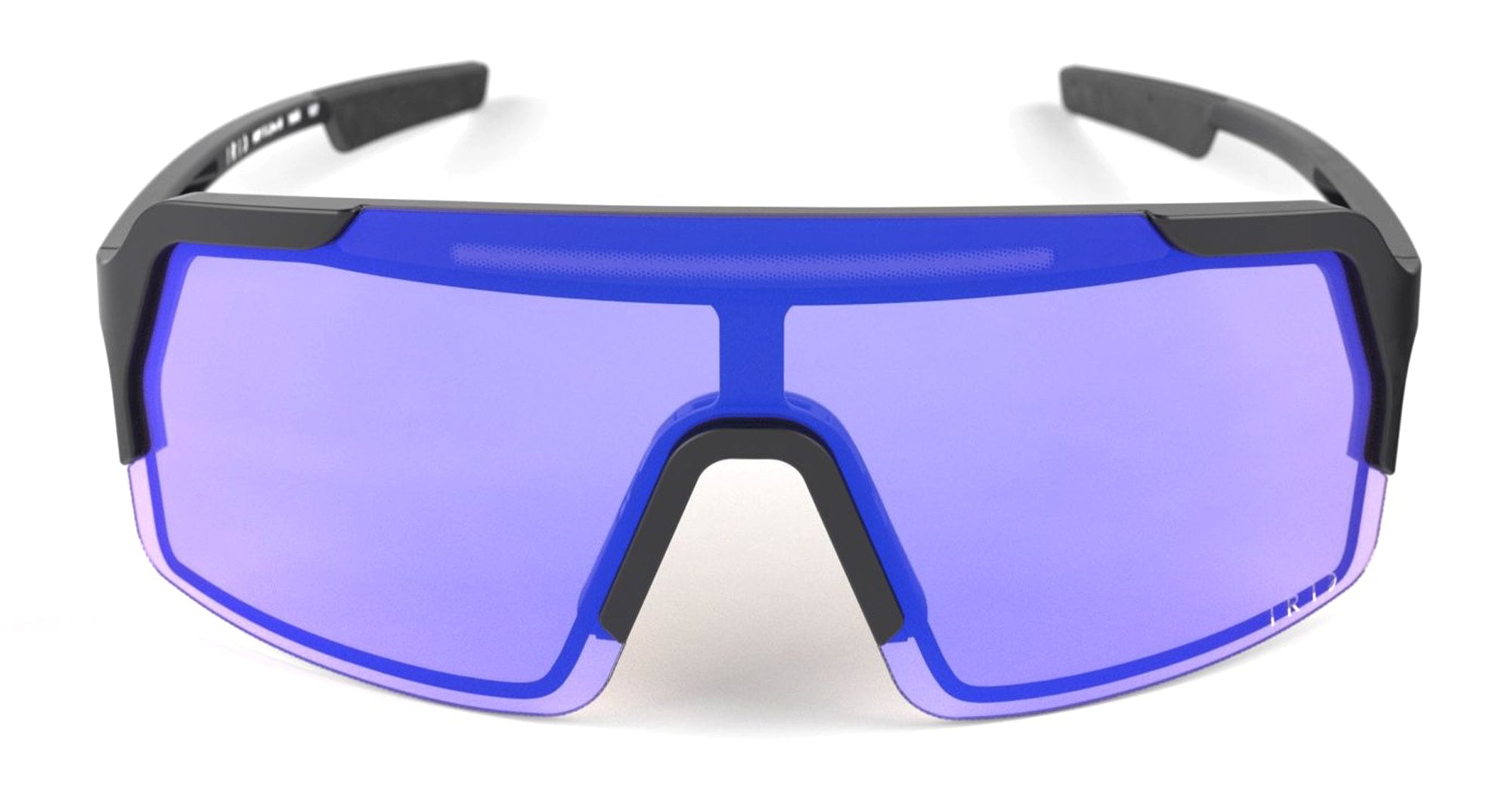  IRID BLUE MEDIUM - Acetate - shape Mask - black, white - EYEWEAR - SUNGLASSES - Unisex,Uomo,Donna,Women,Men - lens Blue - Made In Italy