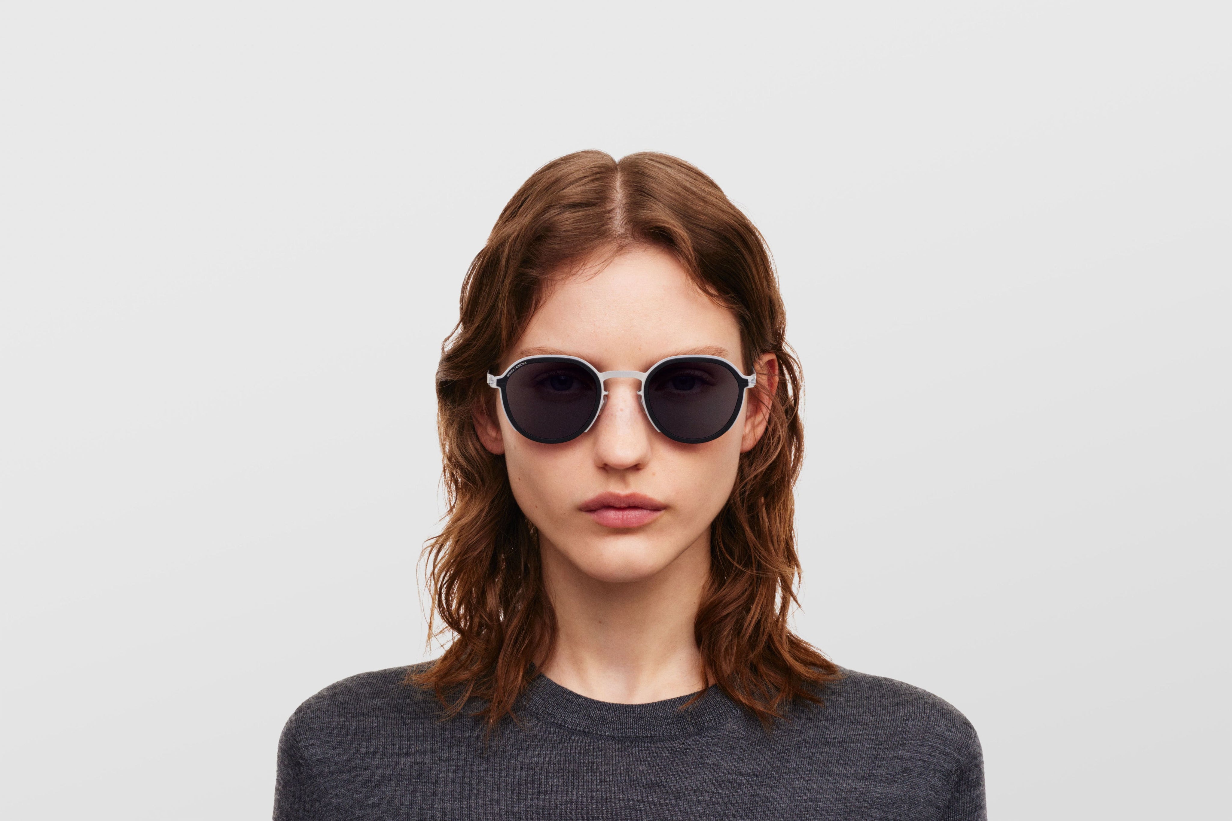Ottica Mondello Roma - Mykita - 10087668 - MR001 AL1 - White Silver / Black / Coolgrey Lens - stainless steel - shape  - silver, black - EYEWEAR - SUNGLASSES - Unisex,Uomo,Donna,Women,Men - lens  - Made In Germany
