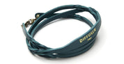 Twisted leather soft bracelet cord - turqoise