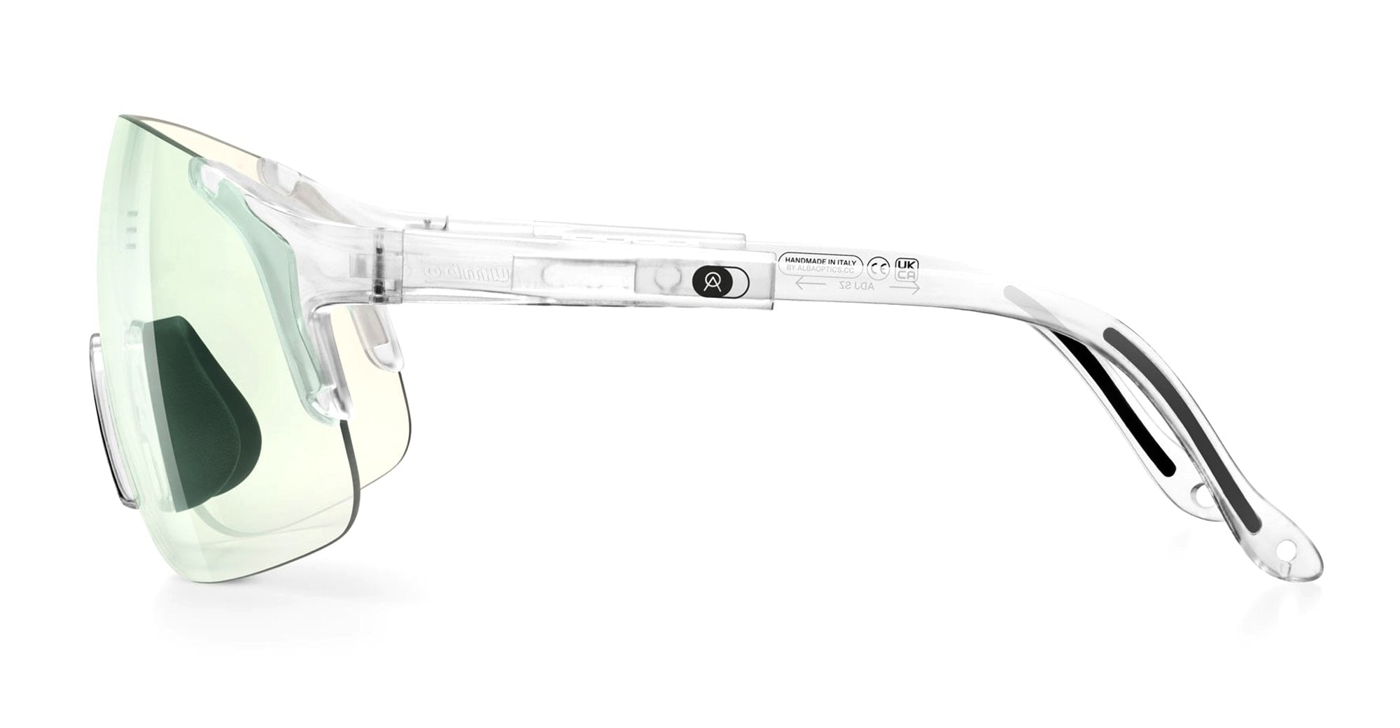 Ottica Mondello Roma - Alba Optics - 8050054516080 - JUMBO - CRYSTAL GLOSSY / VZUM F-LENS BTL - Tr90 - shape Mask - Crystal - EYEWEAR - SUNGLASSES - Unisex,Uomo,Donna,Women,Men - lens blue green - Made In Italy