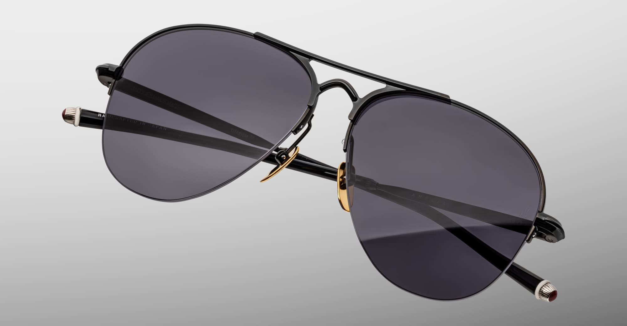 Ottica Mondello Roma - Jacques Marie Mage - JMMTV-88 - AMELIA - BLACK - Titanium - shape Aviator - Black - EYEWEAR - SUNGLASSES - Unisex,Uomo,Donna,Women,Men - lens Black - Made In Japan