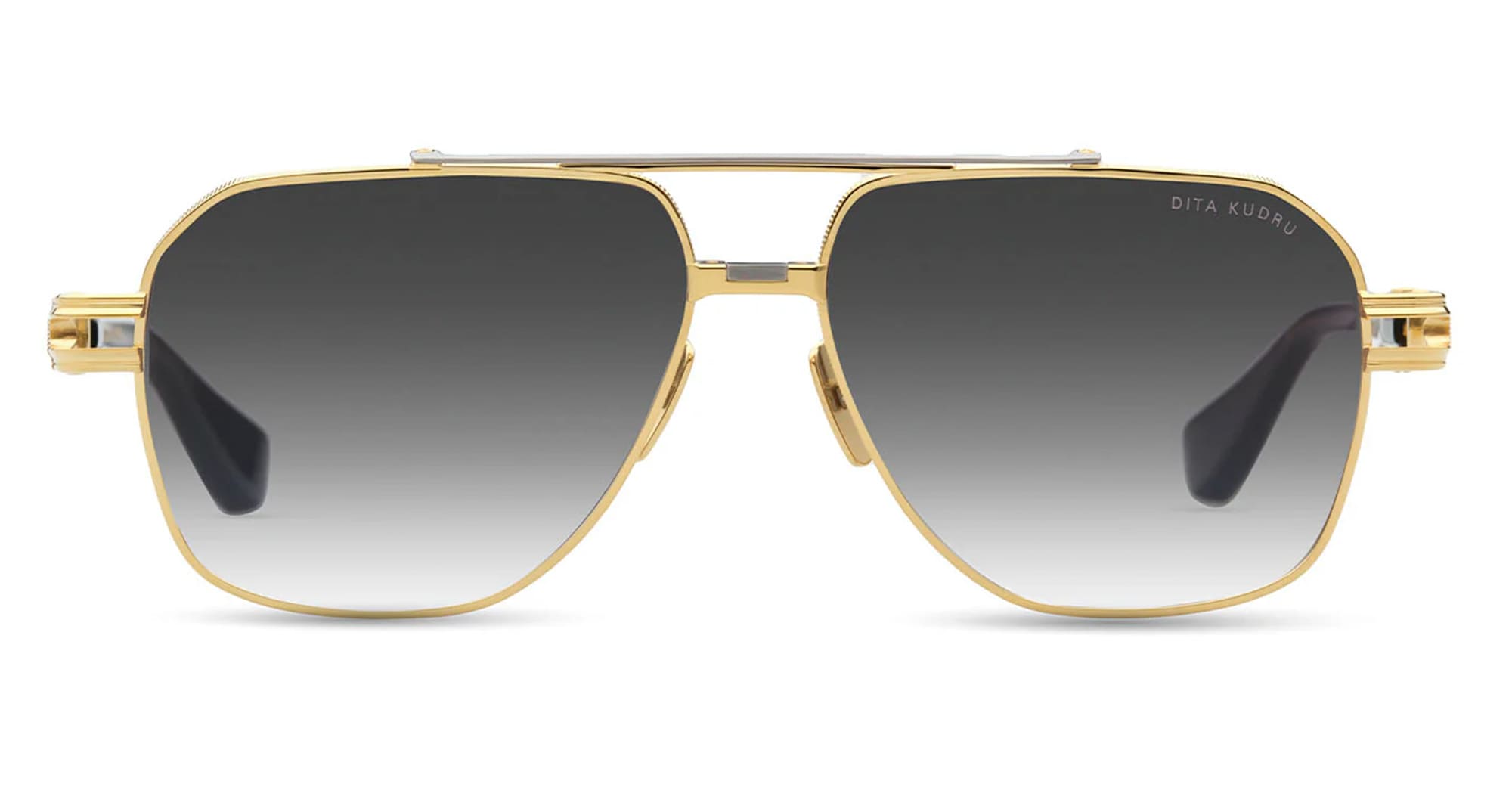  ANTIQUE SILVER - Titanium - shape Aviator - yellow gold - EYEWEAR - SUNGLASSES - Uomo,Men - lens Gradient grey - Made In Italy