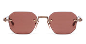 Ottica Mondello Roma - Akoni - AKS-308B-47 - JUNO-ONE - ANTIQUE 12K GOLD - Titanium - shape Octagonal - Gold - EYEWEAR - SUNGLASSES - Unisex,Uomo,Donna,Women,Men - lens bronze - Made In Japan